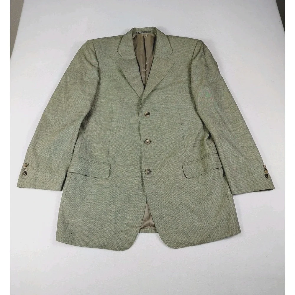 Ermenegildo Zegna Blazer Men's 45 Light Green High Performance Corpcore Workwear